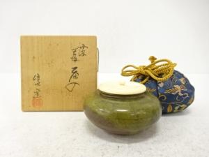丹波焼　信水窯造　大海茶入
